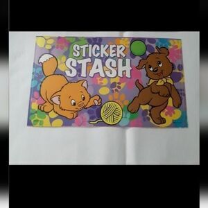 Vintage Mello Smello Sticker cat sticker stash pink brown collectible Pet Cute